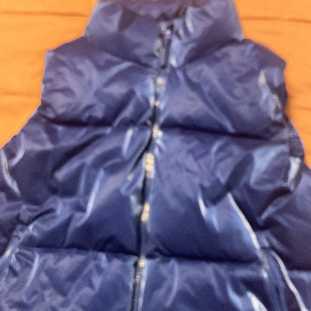 Old Navy Shiny Blue Quilted Vest - Picture 5 of 5
